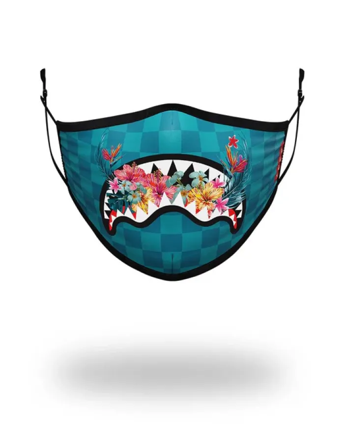 ADULT BLOSSOM SHARK FORM FITTING FACE MASK>SPRAYGROUND Clearance