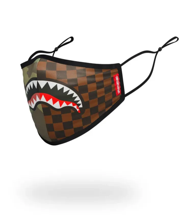 ADULT CHECKS u0026 CAMO FORM FITTING FACE MASK>SPRAYGROUND