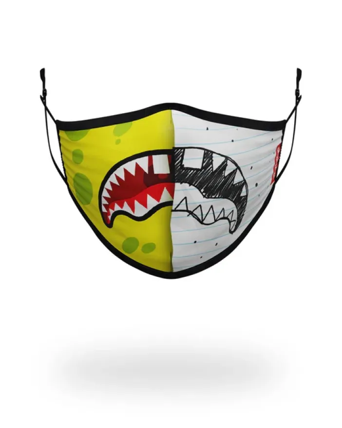 ADULT DOODLEBOB SPLIT SHARK FORM FITTING FACE-COVERING>SPRAYGROUND Clearance