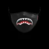 ADULT SHARK LOGO (BLACK) FORM-FITTING FACE MASK>SPRAYGROUND Best