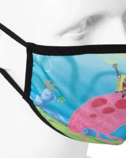 ADULT SPONGEBOB JELLY SHARK FORM FITTING FACE-COVERING><noscript><img width=