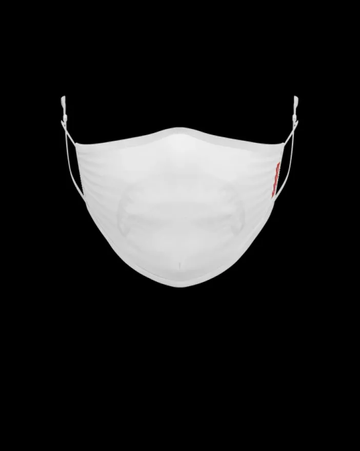 ADULT WHITE ON WHITE SHARK FORM-FITTING FACE MASK>SPRAYGROUND Best