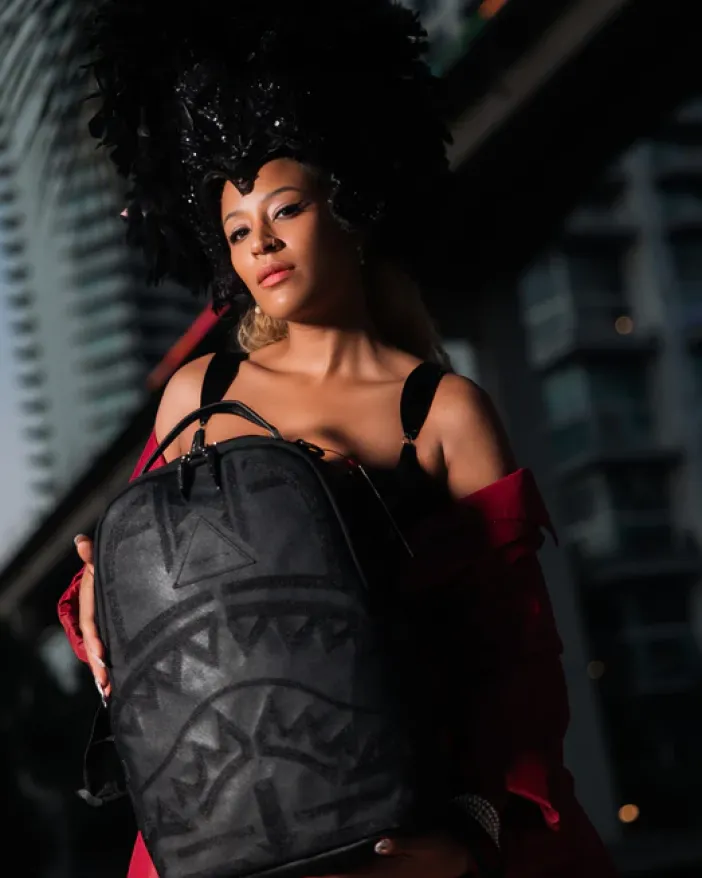 AFRICAN INTELLIGENCE 9 APEX GENIUS BACKPACK - SANDFLOWER COLLAB>SPRAYGROUND New