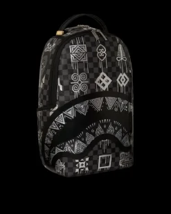 AFRICAN INTELLIGENCE 9 POWER GLYPHICS BACKPACK - SANDFLOWER COLLAB><noscript><img width=