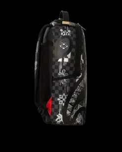 AFRICAN INTELLIGENCE 9 POWER GLYPHICS BACKPACK - SANDFLOWER COLLAB><noscript><img width=