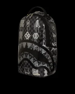 AFRICAN INTELLIGENCE 9 POWER GLYPHICS BACKPACK - SANDFLOWER COLLAB><noscript><img width=