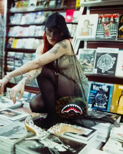 BIG SKY FUR SHARK MESSENGER BRICK BAG>SPRAYGROUND Clearance