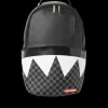 BLACK HALF CHECK SHARKS IN PARIS BACKPACK (ONE OF ONE)>SPRAYGROUND
