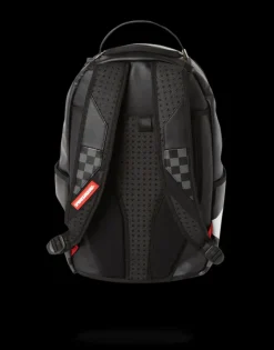 BLACK HALF CHECK SHARKS IN PARIS BACKPACK (ONE OF ONE)><noscript><img width=