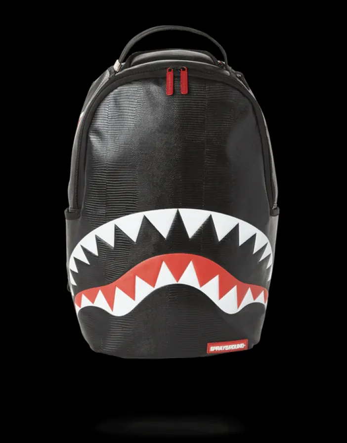 BLACK REPTILE SHARK BACKPACK (ONE OF ONE)>SPRAYGROUND Best