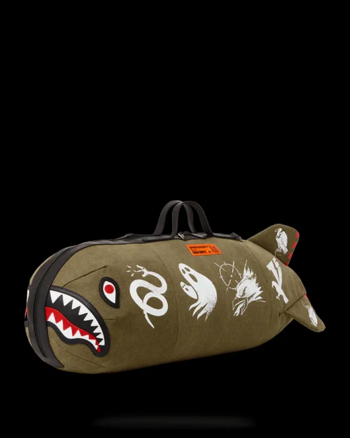 CALL OF DUTY SHARK TORPEDO DUFFLE>SPRAYGROUND Clearance