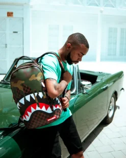 CAMO DRIP SHARKS IN PARIS BACKPACK (DLXV)><noscript><img width=