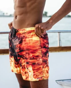 CAMO FIRE SHOTO SWIM TRUNKS>SPRAYGROUND