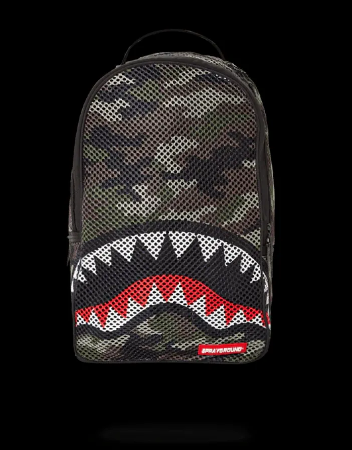 CAMO MESH SHARK>SPRAYGROUND Sale
