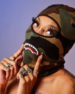 CAMO SHARK SKI MASK>SPRAYGROUND Hot