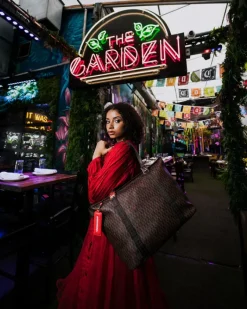 CASHIN CHECKS TOTE>SPRAYGROUND New