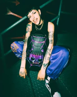 CAZZU IRIDESCENT CUT u0026 SEW SPIDER SKULL SHARK BACKPACK (DLXV)>SPRAYGROUND Best