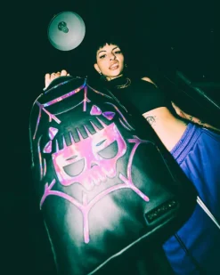 CAZZU IRIDESCENT CUT u0026 SEW SPIDER SKULL SHARK BACKPACK (DLXV)><noscript><img width=
