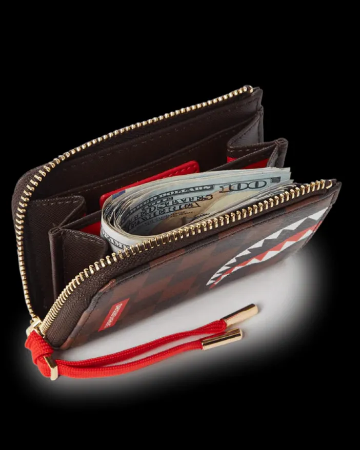CHECKS IN CAMOFLAUGE WALLET>SPRAYGROUND New