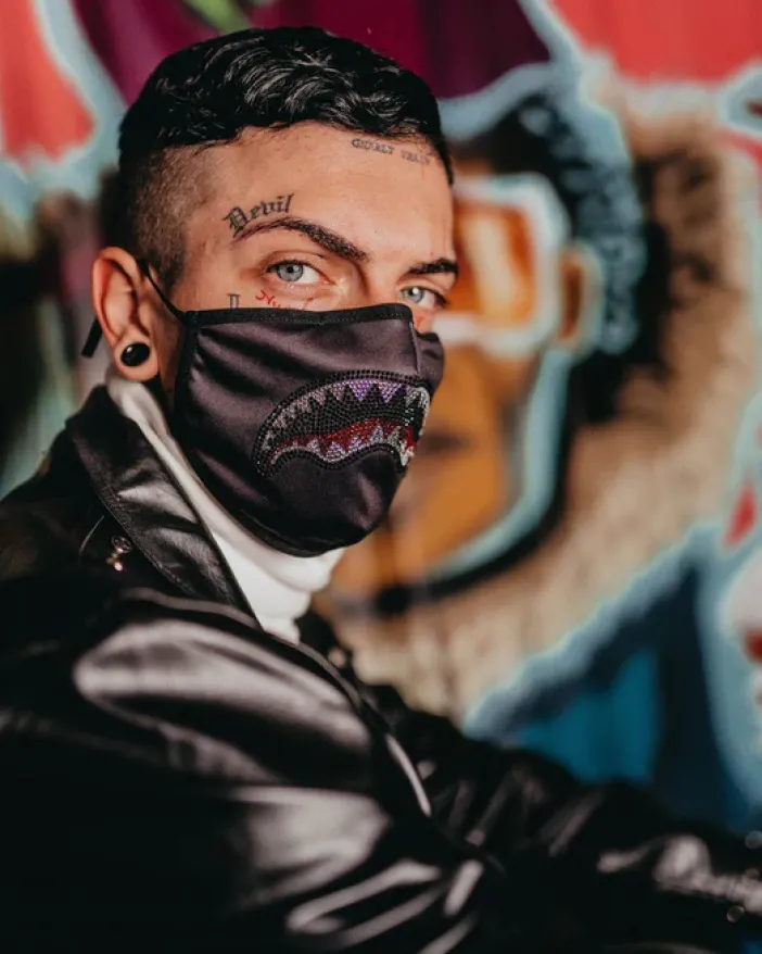 CLEARCUT FACE MASK (BLACK)>SPRAYGROUND New