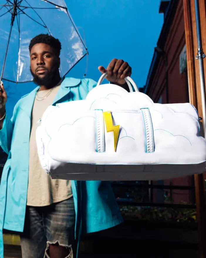 CLOUDY WITH A CHANCE OF SHARK DUFFLE>SPRAYGROUND Online