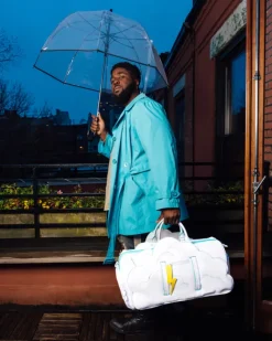 CLOUDY WITH A CHANCE OF SHARK DUFFLE><noscript><img width=