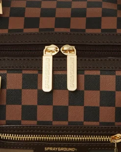 EXTERIOR GOLD ZIP POCKET SHARKS IN PARIS MINI DUFFLE><noscript><img width=