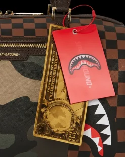 EXTERIOR GOLD ZIP POCKET SHARKS IN PARIS MINI DUFFLE><noscript><img width=