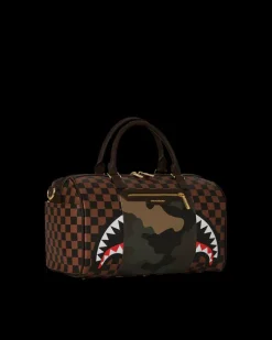 EXTERIOR GOLD ZIP POCKET SHARKS IN PARIS MINI DUFFLE><noscript><img width=