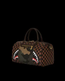 EXTERIOR GOLD ZIP POCKET SHARKS IN PARIS MINI DUFFLE><noscript><img width=