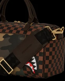 EXTERIOR GOLD ZIP POCKET SHARKS IN PARIS MINI DUFFLE><noscript><img width=