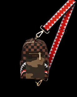 EXTERIOR GOLD ZIP POCKET SHARKS IN PARIS BACKPACK SLING>SPRAYGROUND Online