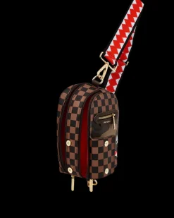 EXTERIOR GOLD ZIP POCKET SHARKS IN PARIS BACKPACK SLING><noscript><img width=