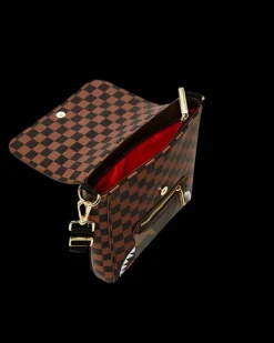 EXTERIOR GOLD ZIP POCKET SHARKS IN PARIS MESSENGER SLING BAG><noscript><img width=