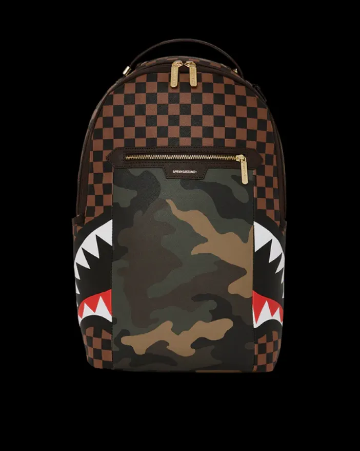 EXTERIOR GOLD ZIP POCKET SHARKS IN PARIS BACKPACK (DLXV)>SPRAYGROUND Outlet