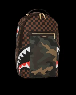 EXTERIOR GOLD ZIP POCKET SHARKS IN PARIS BACKPACK (DLXV)><noscript><img width=