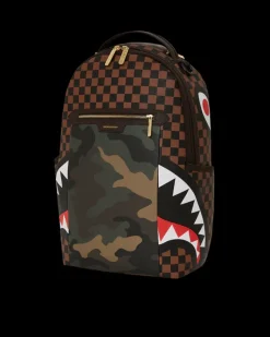 EXTERIOR GOLD ZIP POCKET SHARKS IN PARIS BACKPACK (DLXV)><noscript><img width=