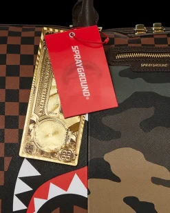 EXTERIOR GOLD ZIP POCKET SHARKS IN PARIS DUFFLE><noscript><img width=