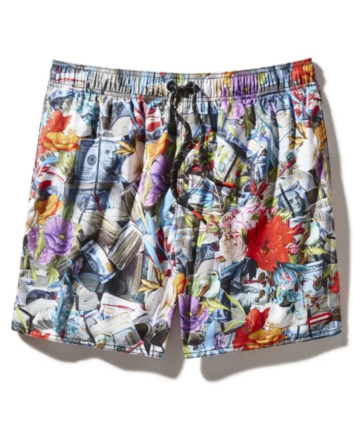 FLORAL MONEY SHOTO SWIM TRUNKS>SPRAYGROUND