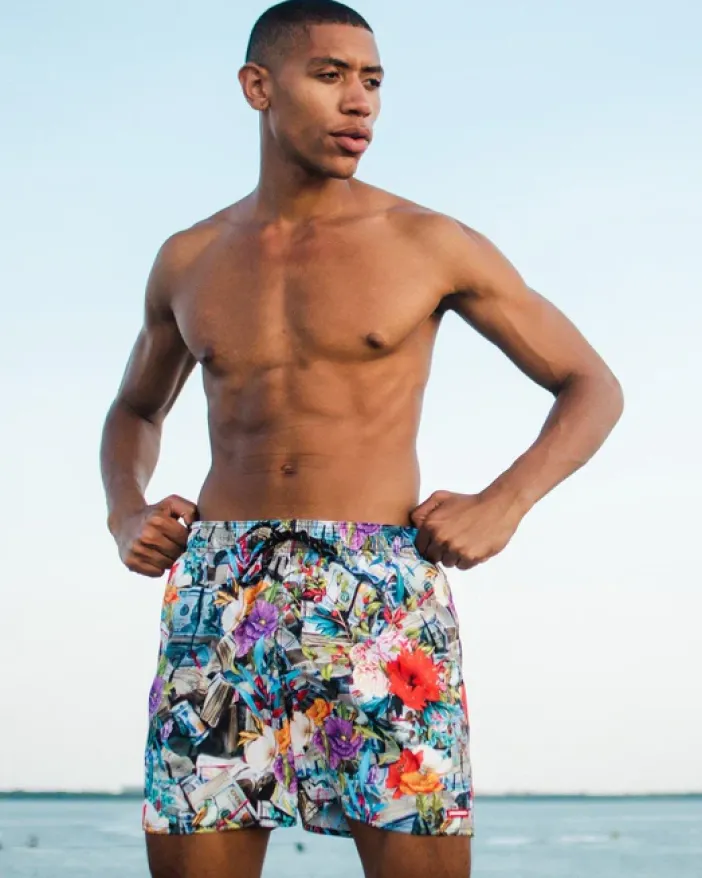 FLORAL MONEY SHOTO SWIM TRUNKS>SPRAYGROUND