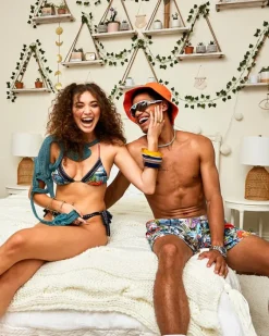 FLORAL MONEY SHOTO SWIM TRUNKS><noscript><img width=