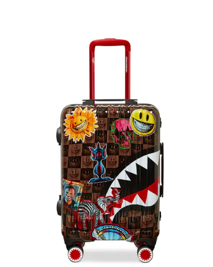 GLOBAL MOGUL POPAGANDA RON ENGLISH EDITION HARDSHELL CARRY-ON LUGGAGE>SPRAYGROUND New