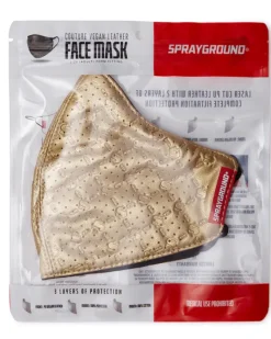 GOLD MONEYGRAM VEGAN LEATHER FACE MASK><noscript><img width=