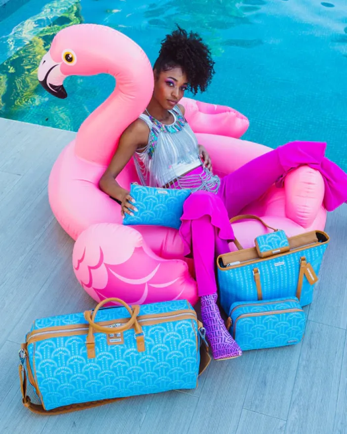ILLUCHAINS TURQ TOILETRY BAG>SPRAYGROUND Online