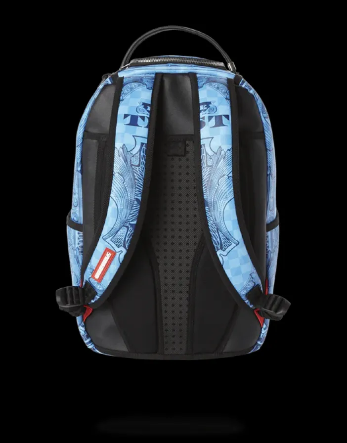 IN GOD WE TRUST BLUE BACKPACK (ONE OF ONE)>SPRAYGROUND Best