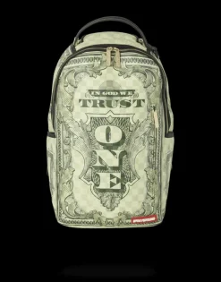 IN GOD WE TRUST GREEN BACKPACK (ONE OF ONE)>SPRAYGROUND Clearance