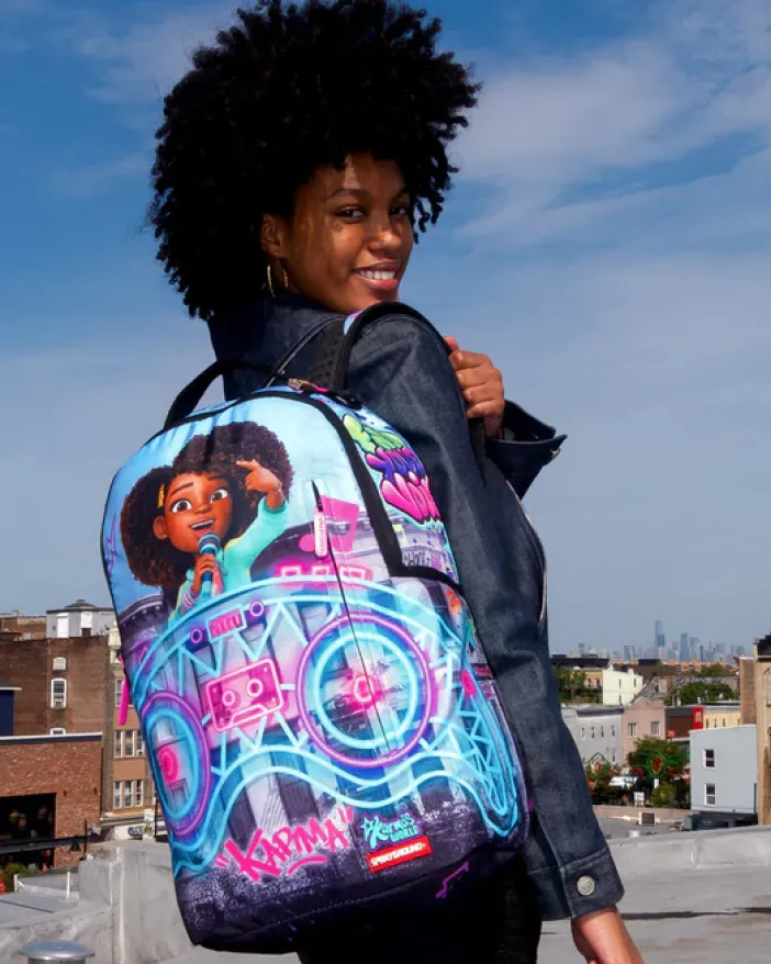 KARMA'S WORLD TURN UP THE VOLUME BACKPACK>SPRAYGROUND New