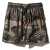 KIDS CAMO CHECKERED SWIM TRUNKS>SPRAYGROUND Sale
