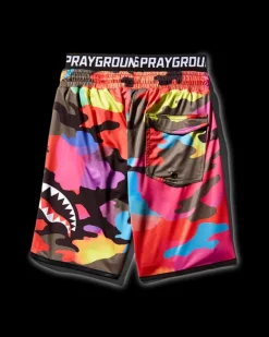 KIDS CAMOBURST SWIM TRUNKS>SPRAYGROUND Hot