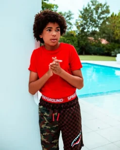 KIDS CHECKS u0026 CAMO SWIM TRUNKS><noscript><img width=
